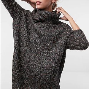 Express Multicolor Speckled Turtleneck Sweater